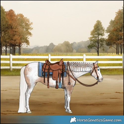 Horse Color:Powder White White Spotted Silver Bay Dun Splash Snowcap 