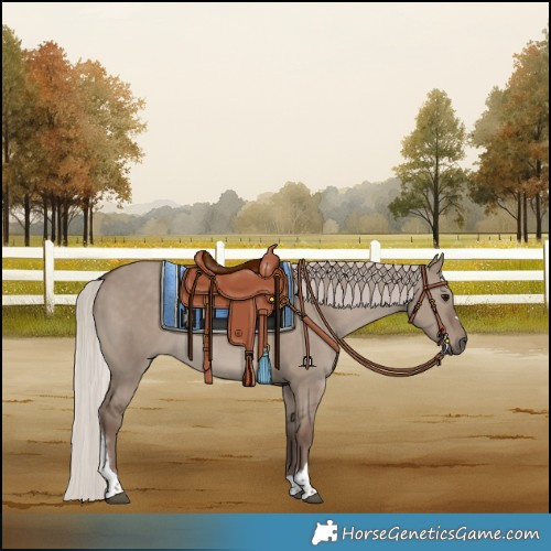 Horse Color:Silver Grullo Tobiano 