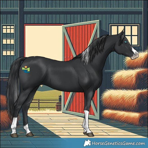 Horse Color:Black Splash Tobiano