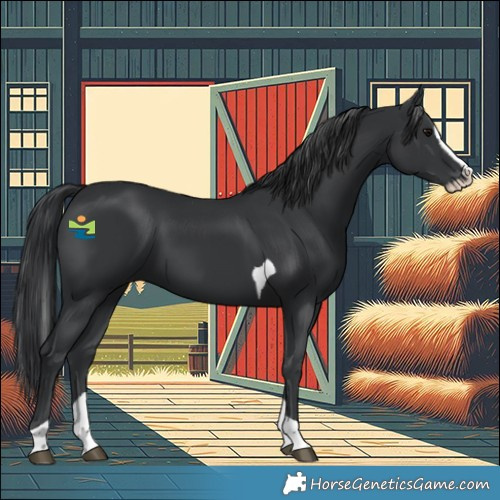 Horse Color:Black Splash Tobiano 