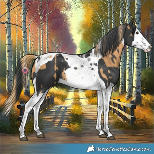 Horse Color:Chestnut Splash Tobiano  and Black Splash Tobiano 