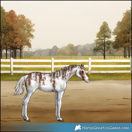 Horse Color:White Spotted Silver Brown 