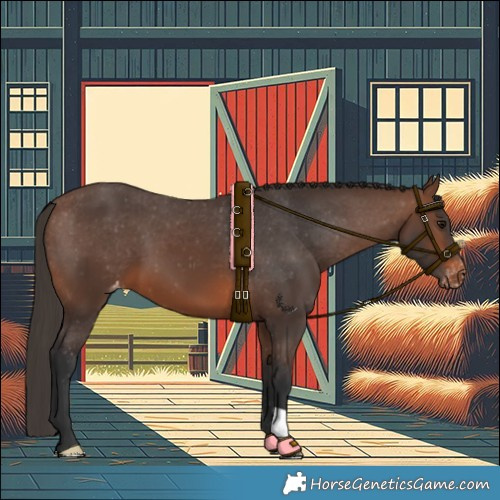 Horse Color:Brown Appaloosa