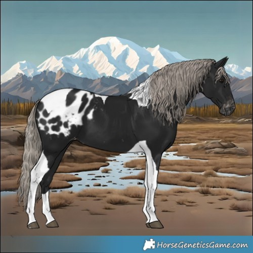 Horse Color:Gray Silver Brown Tobiano Blanket 