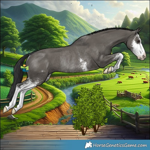 Horse Color:Grullo Sabino Rabicano 
