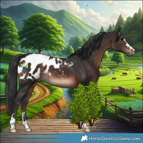 Horse Color:Brown Appaloosa