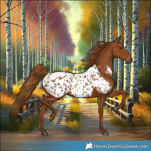 Horse Color:Gray Chestnut Near Leopard