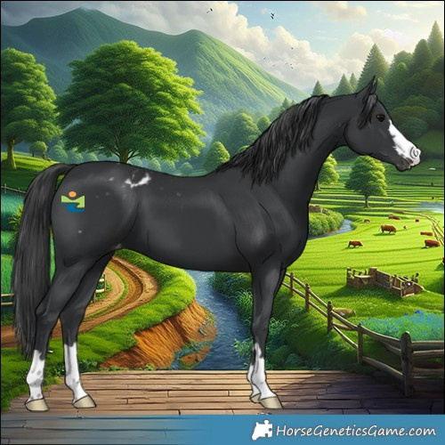 Horse Color:Black Appaloosa
