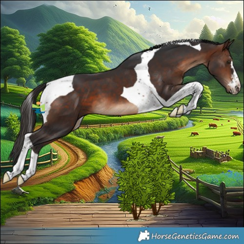 Horse Color:Brown Tobiano