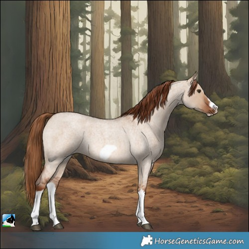Horse Color:Red Dun Roan Splash Frame Rabicano