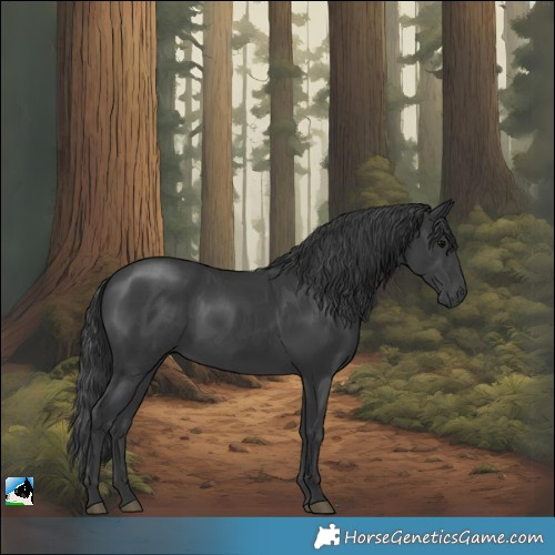Horse Color:Black Mushroom Rabicano