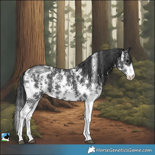Horse Color:Black Sabino Rabicano