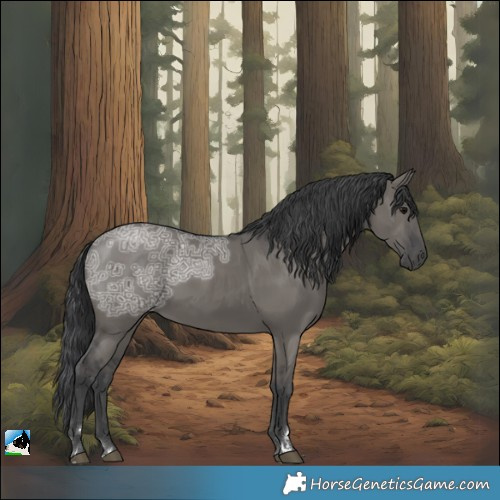 Horse Color:Grullo Ice Mushroom Rabicano 