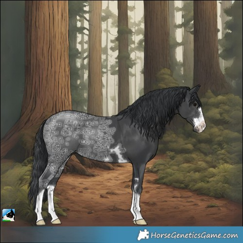 Horse Color:Black Ice Mushroom