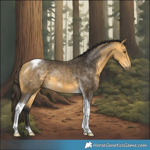 Horse Color:Buckskin Mushroom Tobiano