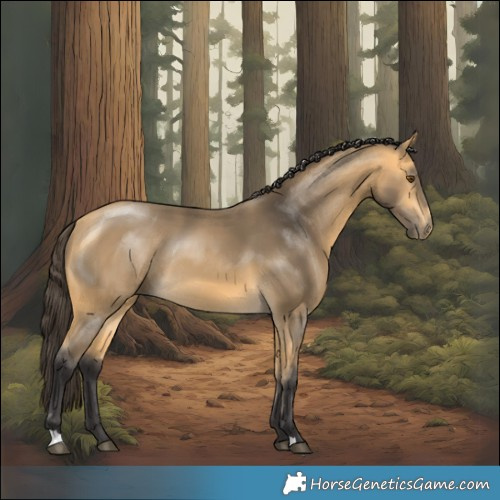 Horse Color:Buckskin Mushroom Rabicano