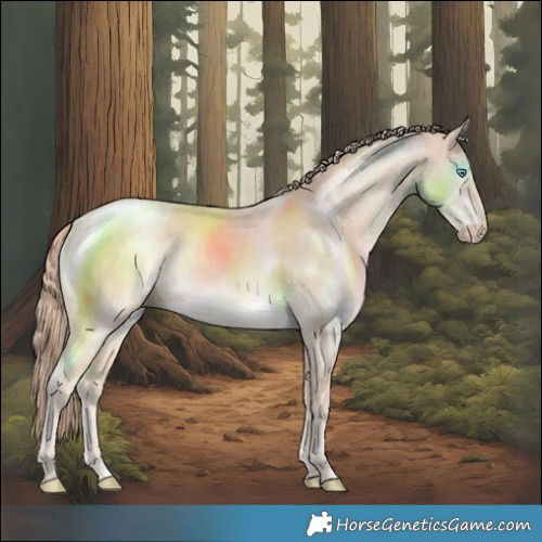 Horse Color:Perlino Mushroom Rabicano
