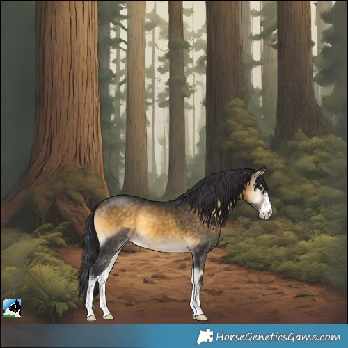Horse Color:Buckskin Onyx Sabino