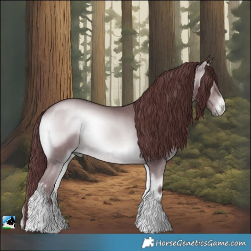Horse Color:Chocolate Smoky Blue Onyx Chinchilla Sabino