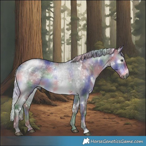 Horse Color:Nacre White Spotted Silver Brown Chinchilla