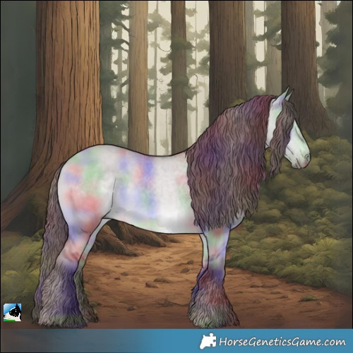 Horse Color:Nacre Chocolate Brown Chinchilla Dun 