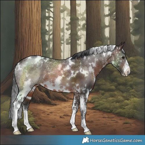 Horse Color:White Spotted Brown Sabino 
