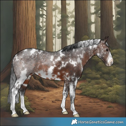 Horse Color:White Spotted Brown Sabino 