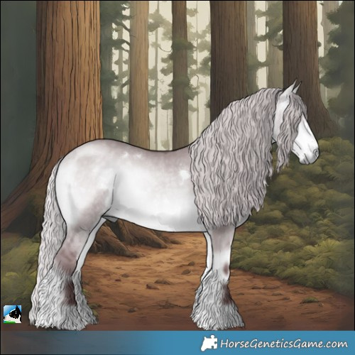 Horse Color:White Spotted Chocolate Silver Buckskin Chinchilla Onyx 