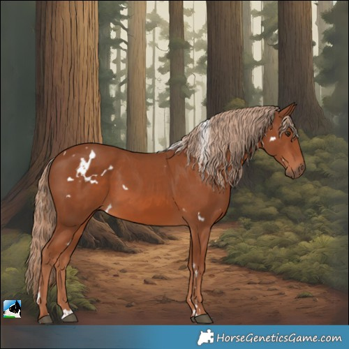 Horse Color:White Spotted Chestnut