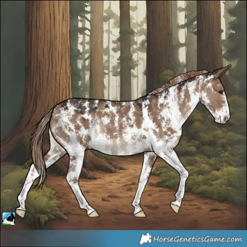 Horse Color:Liver Red Dun Sabino Rabicano 