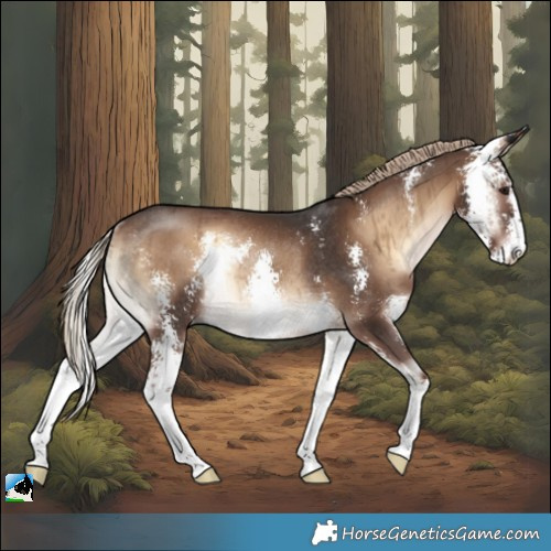 Horse Color:Liver Red Onyx Sabino Rabicano Brindle 