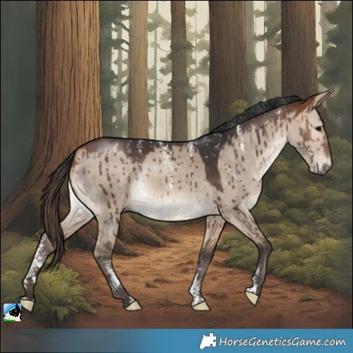 Horse Color:Powder White Bay Dun Brindle 