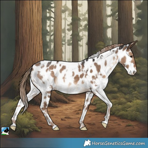 Horse Color:White Spotted Liver Red Dun Appaloosa 