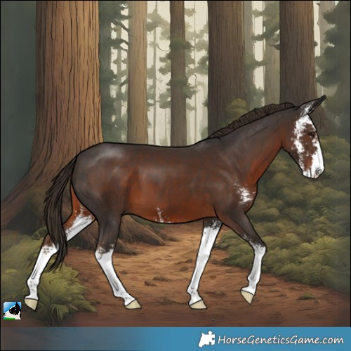 Horse Color:Liver Chestnut Sabino 