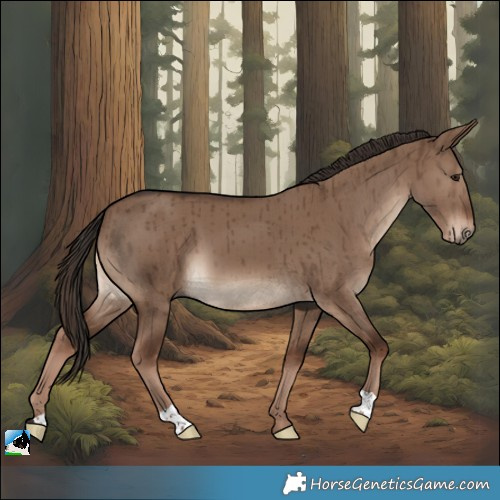 Horse Color:Liver Red Dun Brindle