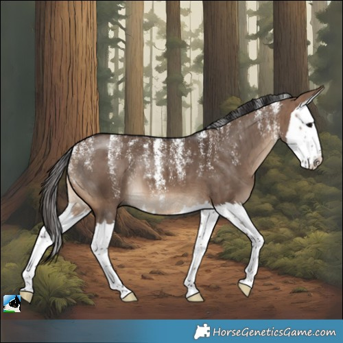 Horse Color:Powder White Brown Dun Splash Brindle