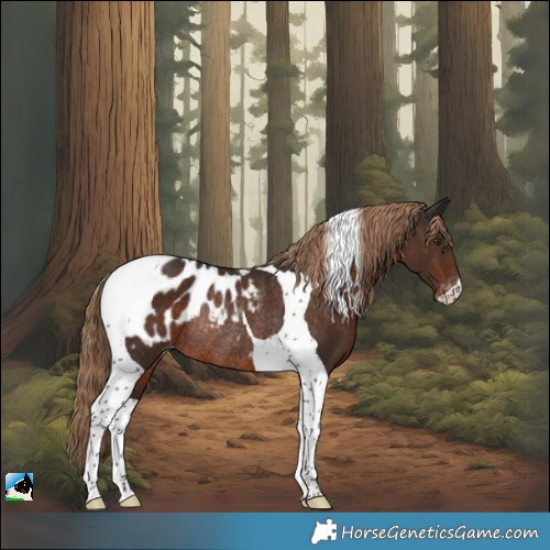Horse Color:Liver Chestnut Tobiano Blanket Rabicano 