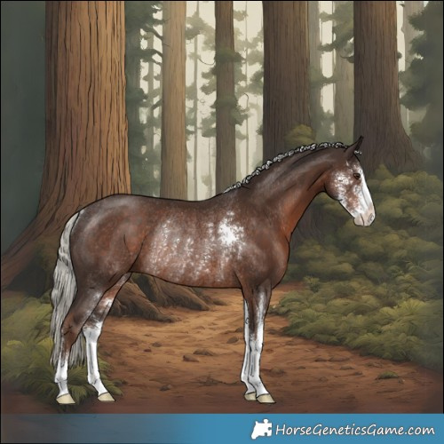 Horse Color:Liver Chestnut Mushroom Sabino Rabicano