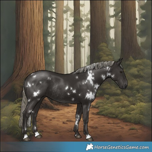 Horse Color:White Spotted Liver Chestnut Mushroom Rabicano
