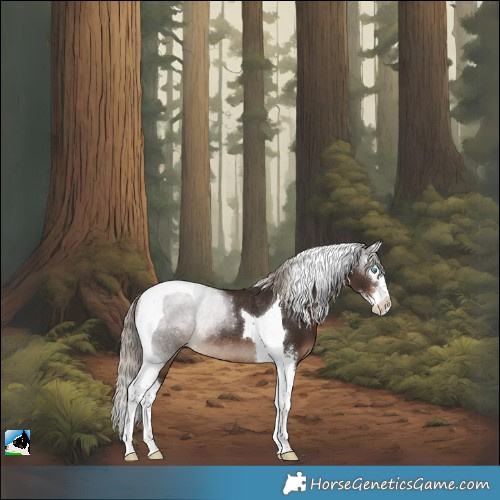 Horse Color:Liver Chestnut Sabino Splash Tobiano Rabicano 