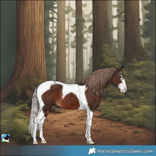 Horse Color:Liver Chestnut Splash Tobiano 