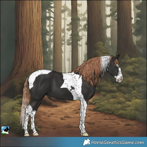 Horse Color:Liver Chestnut Splash Tobiano 