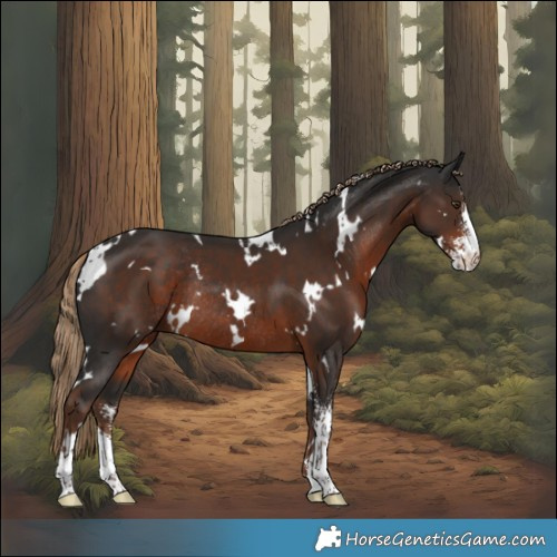 Horse Color:White Spotted Liver Chestnut Sabino Rabicano