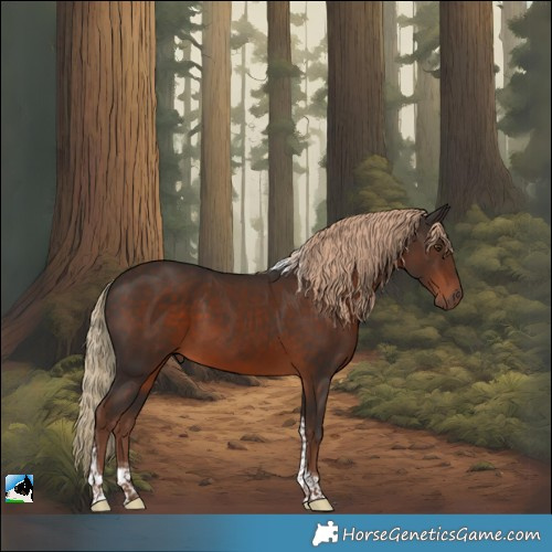 Horse Color:Liver Chestnut Tobiano Rabicano 