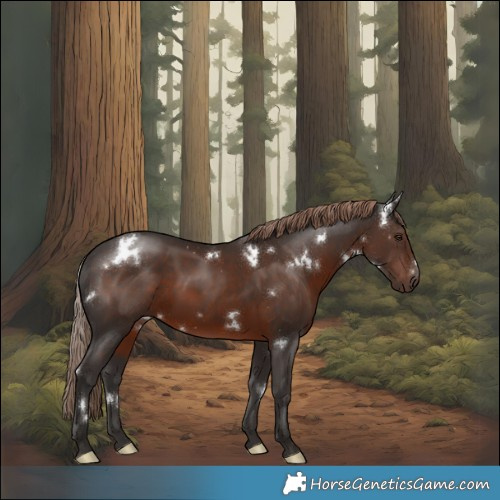 Horse Color:White Spotted Liver Chestnut Rabicano 
