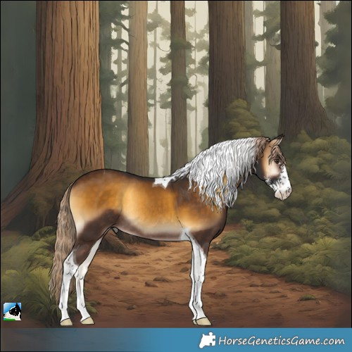 Horse Color:Chocolate Palomino Onyx Sabino Tobiano Rabicano