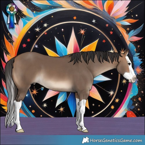 Horse Color:Bay Dun Splash