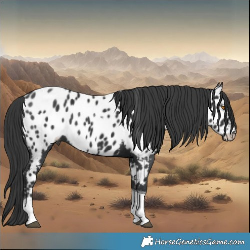 Horse Color:Black Tobiano Near Leopard