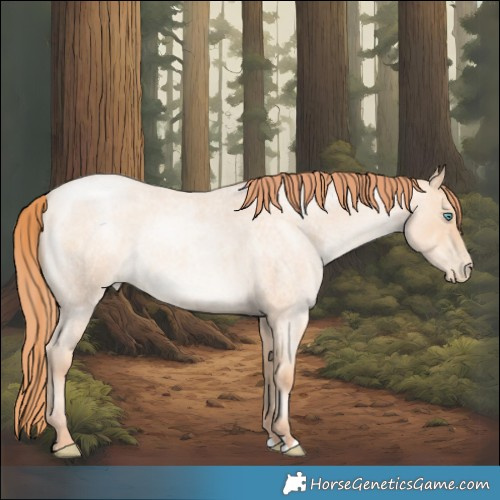 Horse Color:Amber Champagne Roan Pearl 