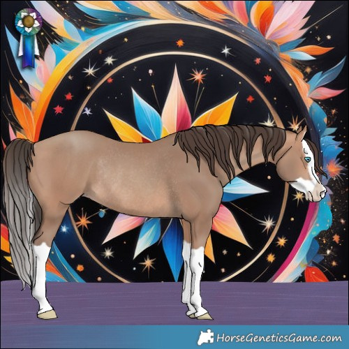 Horse Color:Amber Champagne Splash Rabicano